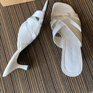 Naturalizer White summer sandals NEW never used!